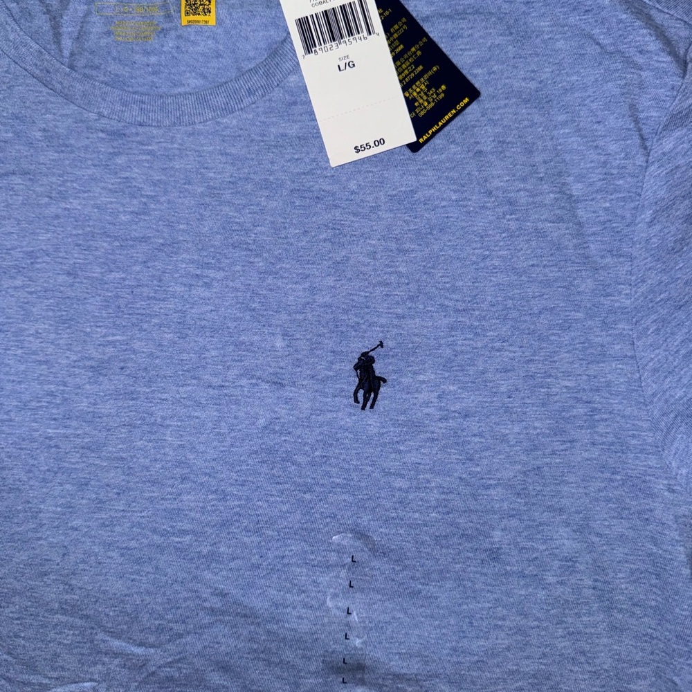 NWT Light blue polo shirt, large men